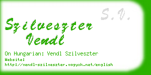 szilveszter vendl business card